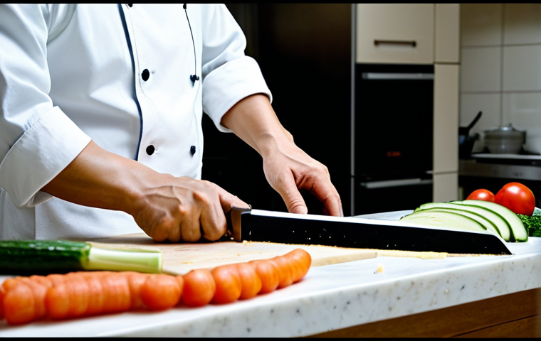 전통음식조리사 시험장 환경 적응 팁 - Focused Preparation**

"A professional Japanese chef in a spotless, traditional kitchen, fully cloth...
