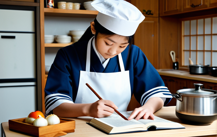 전통음식조리사 시험장 환경 적응 팁 - Plating with Precision**

"A chef in a modern, well-lit kitchen, fully clothed, carefully arranging ...